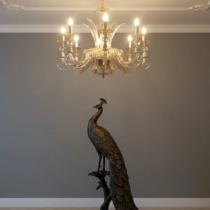 لوستر مورانو کریستالی هشت شاخه Tona کد 831