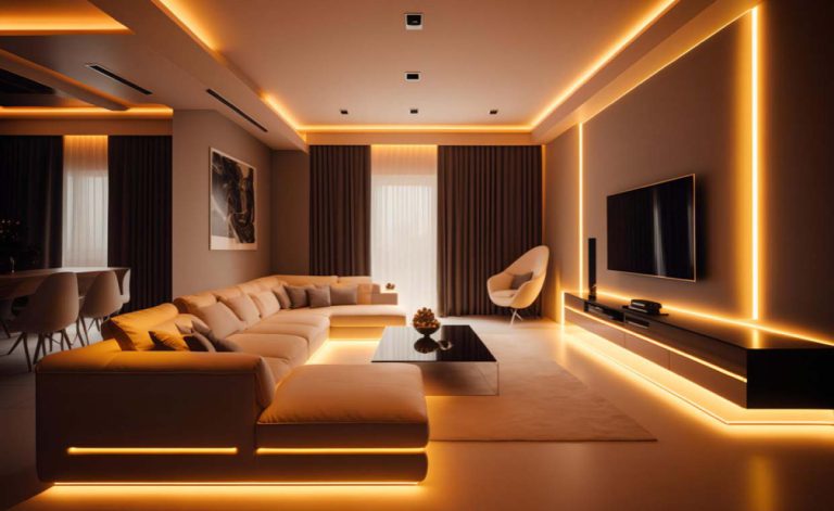 بهترین نور مخفی برای پذیرایی