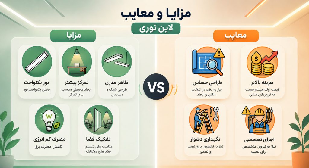 مزایا-معایب-لاین-نوری